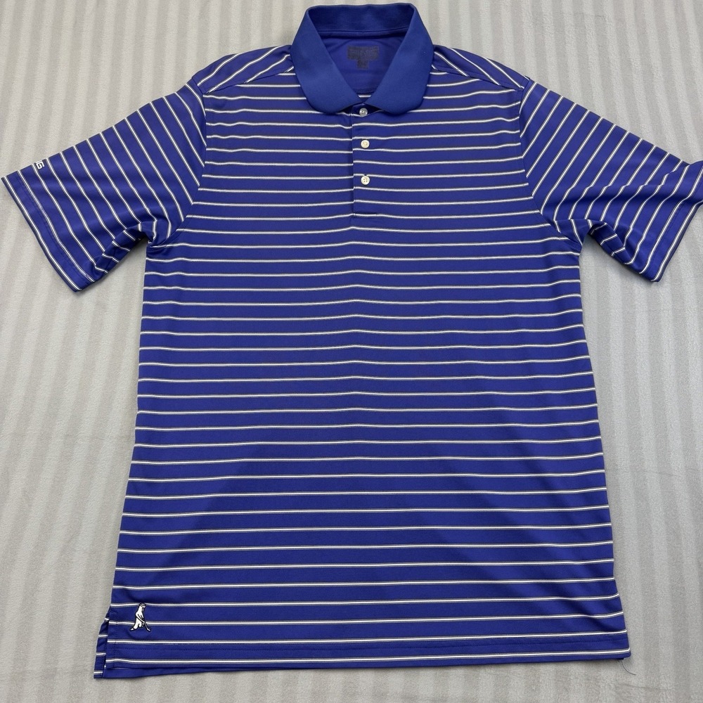 PING Golf‎ Polo Blue White Stripe Size Large
